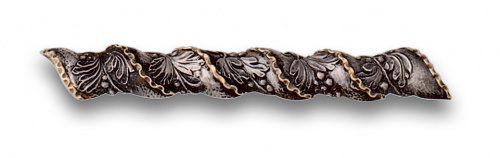 Broche Art Decó en forma de columna salomónica con hojas en