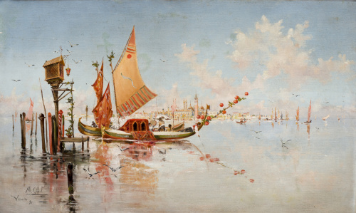 MARIANO OBIOLS DELGADO (Barcelona, 1860 - c. 1900)Vista de 