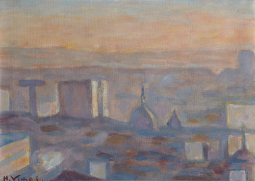 HERNANDO VIÑES (París, 1904 - 1993)Vista urbana, 1970