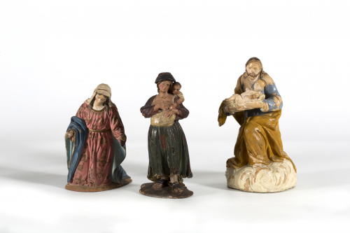 Pastora, en terracota, pintura al aceite.Trabajo posibleme