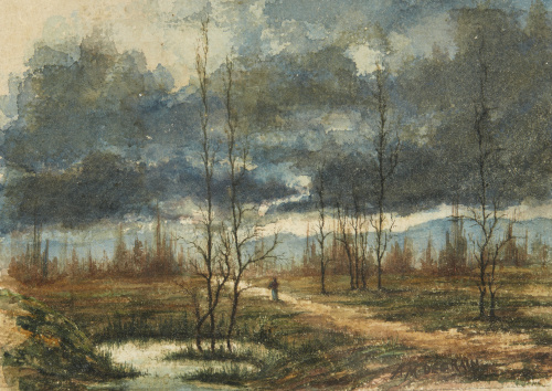 ANTONIO MUÑOZ DEGRAIN (Valencia, 1840-Málaga, 1924)Paisaje