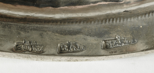 Pareja de candeleros en plata en su color. Barcelona 1791 