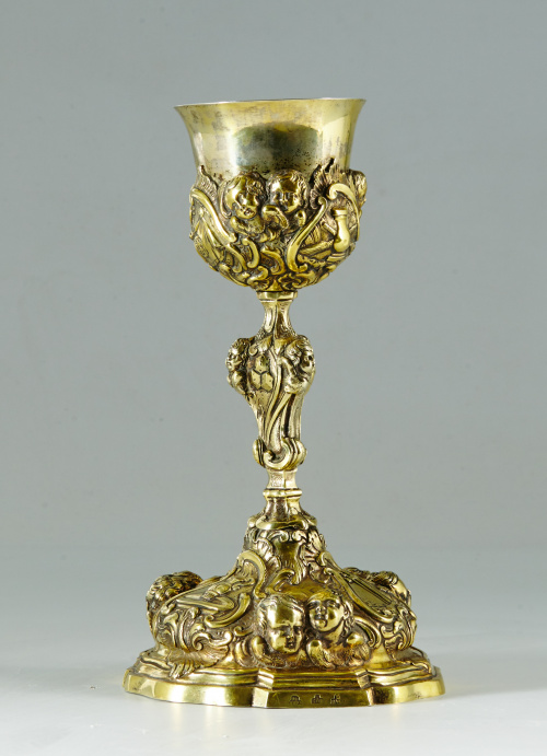 Cáliz en plata dorada.Barcelona, 1784