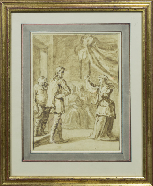 JOHN VANDERBANK (Londres, 1694-1739)Danza ante Don Quijote