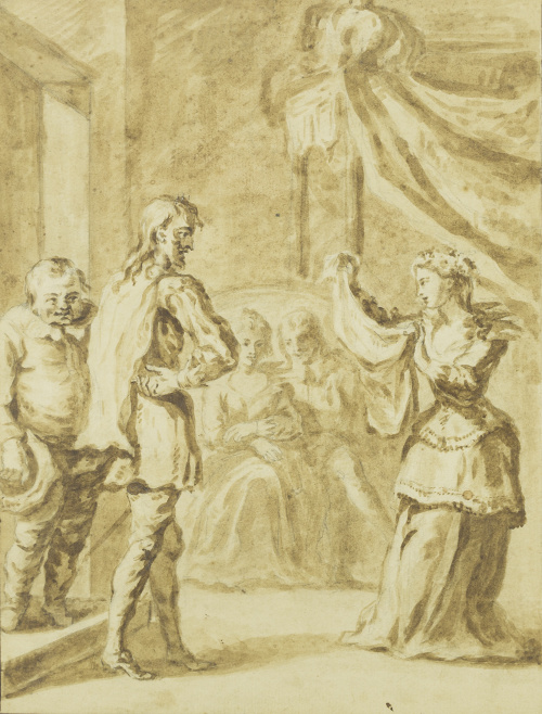 JOHN VANDERBANK (Londres, 1694-1739)Danza ante Don Quijote