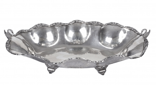Centro de plata decorado con cisnes. de plata Sterling. Méx
