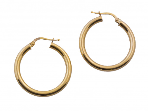 Pendientes criollas circulares de perfil tubular