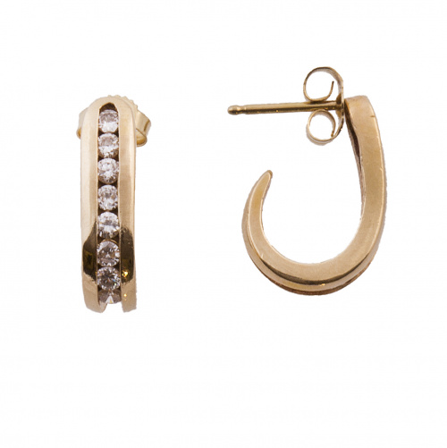 Pendientes criollas en forma de banda curva con línea de br