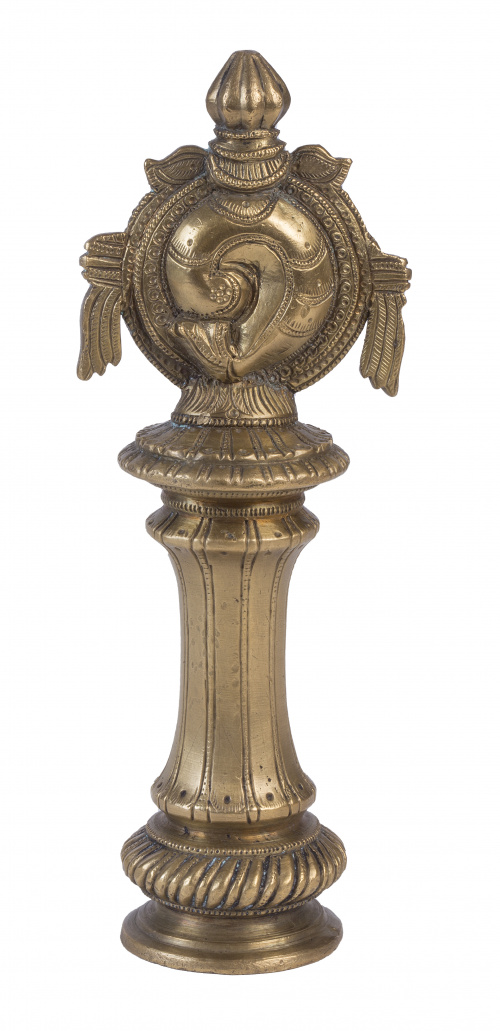 Remate en bronce, quizas trabajo oriental.