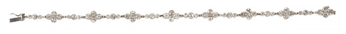 Pulsera de pp. S. XX tipo rivière de brillantes, con ocho c