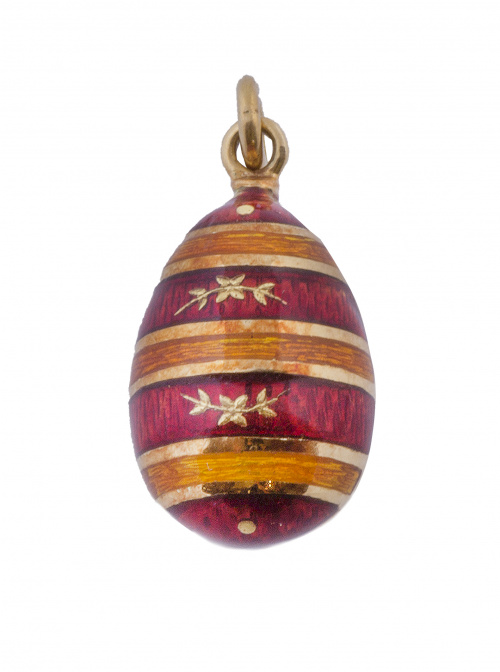 Colgante en forma de huevo FABERGÉ de franjas horizontales 