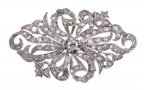  Broche estilo años 30 con brillante central de 0,20 ct rod