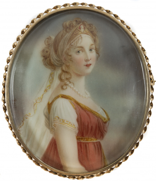 ESCUELA FRANCESA, SIGLO XIXRetrato de dama