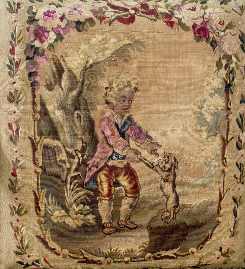 Conjunto de ocho butacas Luis XVI en madera de haya pintada