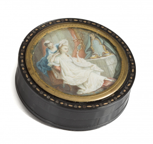 ESCUELA FRANCESA, SIGLO XVIIIDama en su tocador