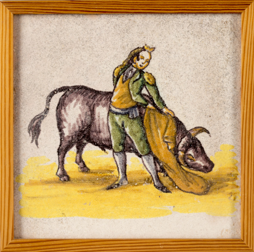 “Zaragozana”Azulejo de cerámica esmaltada.Triana, S. XVII