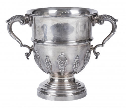 Trofeo de plata, con marcas frustas.Inglaterra, S. XIX