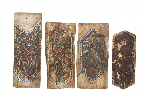 Cuatro arrocabes mudéjares policromadas, S. XV