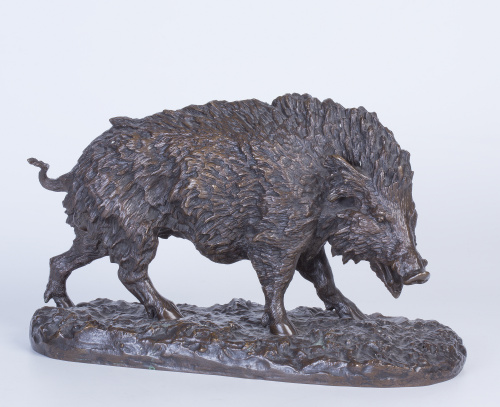Jabalí en bronce, S. XIX