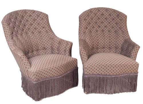 Par de butacas descalzadoras, ffs. S. XIX