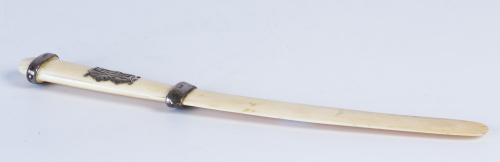 Abrecartas de marfil y plata, Inglaterra, S. XIX