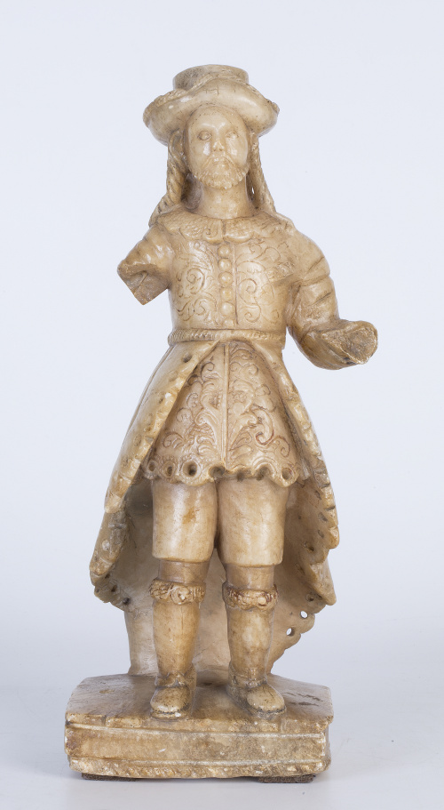 "Santiago Apóstol"Figura tallada en piedra de huamanga.