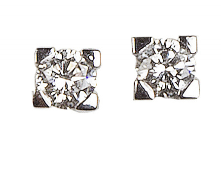 Pendientes dormilonas con brillantes que suman 0,30 ct