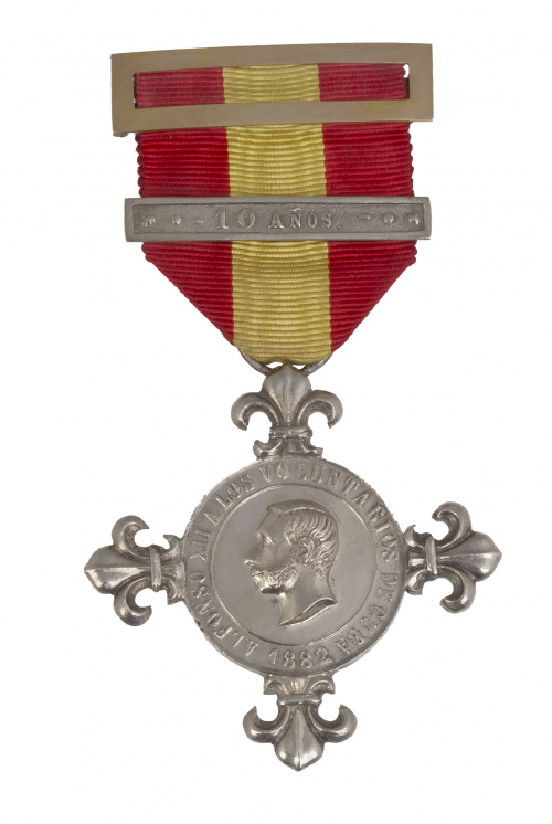 Medalla a la constancia  de los Voluntarios de Cuba 1882. É