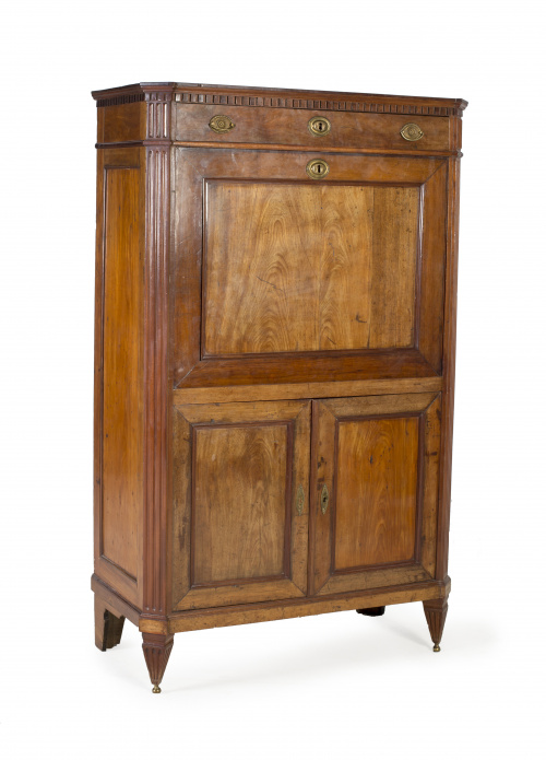 Secretaire “a abattant”  estilo Luis XVI en madera de caoba