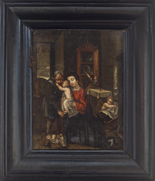 ESCUELA FLAMENCA, SIGLO XVIISagrada Familia en el taller 