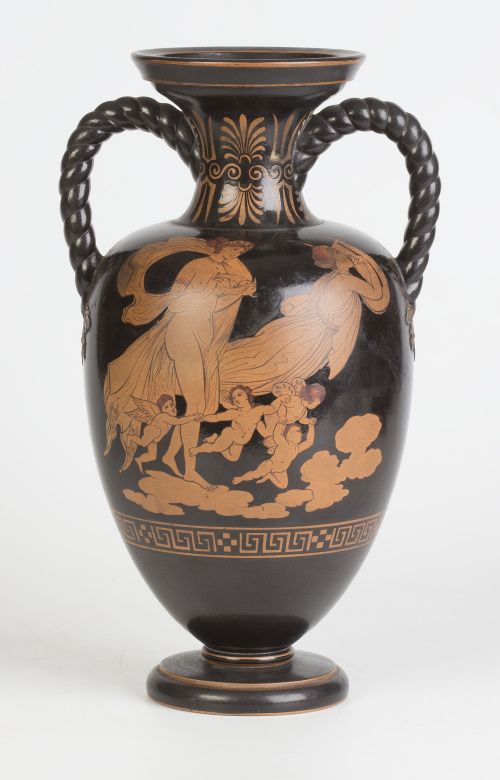Jarron de cerámica de "figuras rojas" siguiendo modelos etr