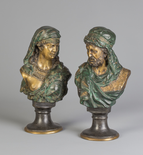 J. Boese (1856-1927)Firmado J. Boese.Pareja de bronces 