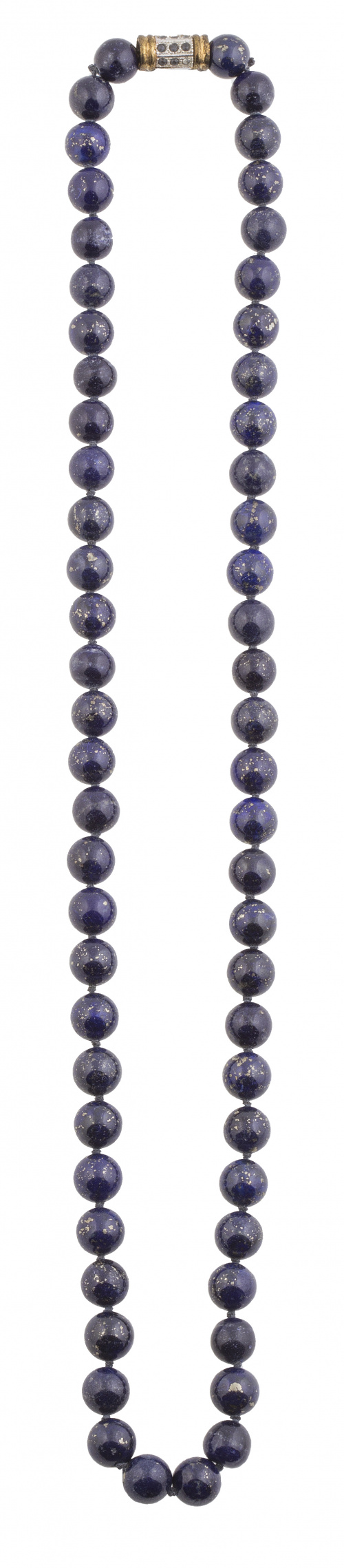 Collar de cuentas esféricas de lapislázuli de 10 mm con cie