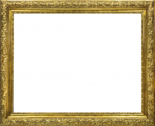 Marco en madera tallada y dorada, S. XX.