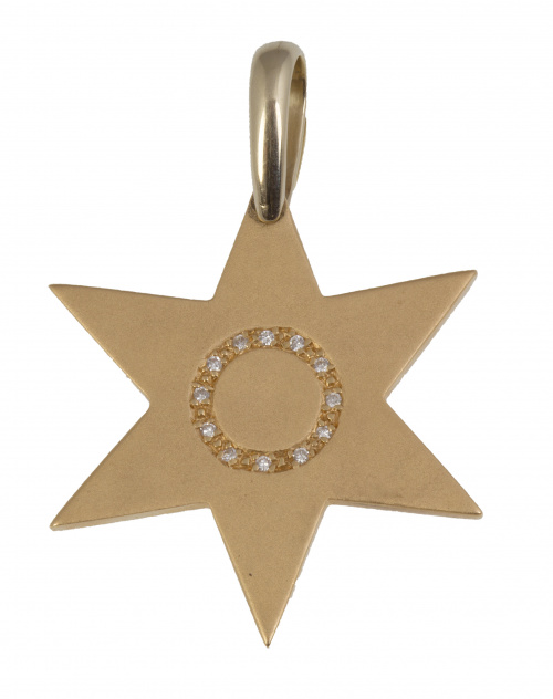 Colgante en forma de estrella de seis puntas con circulo de