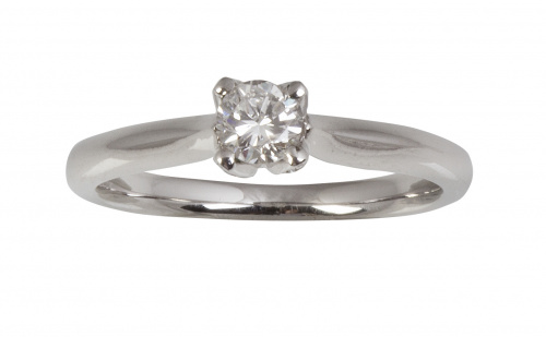 Sortija solitario con un brillante de 0,25 ct aprox engasta
