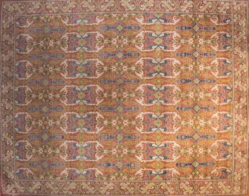 Alfombra tipo Cuenca en lana.Trabajo español, S. XX.