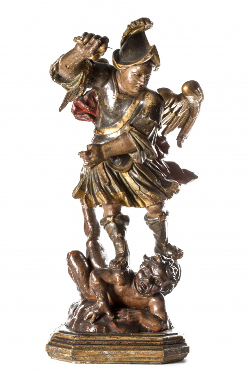  San Miguel Arcángel (Princeps militiae angelorum), madera 