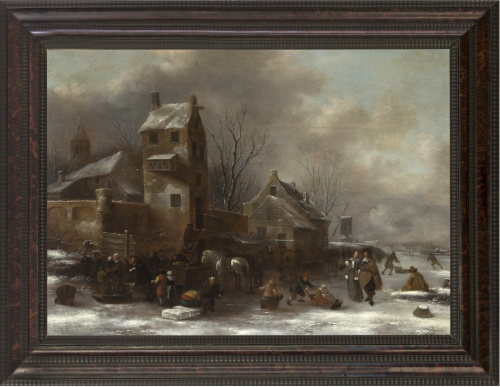 NICOLAES KLAES MOLENAER (Haarlem, 1630-1676)Paisaje nevado