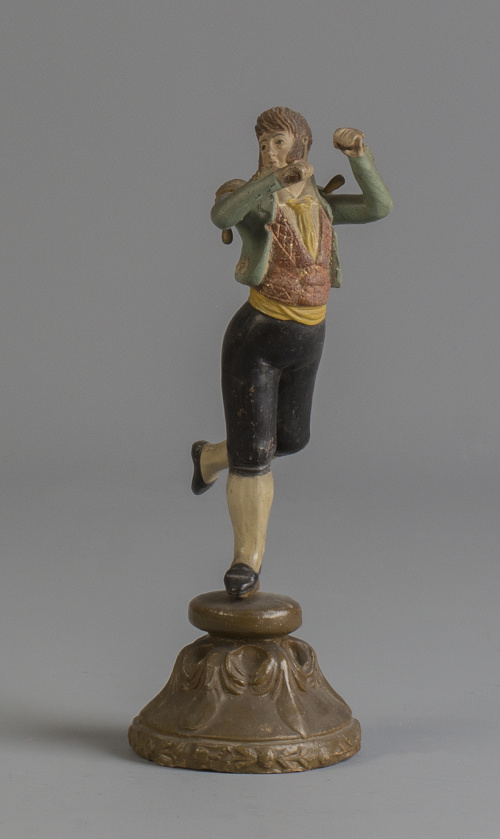 "Bailaor de verdiales"Barro policromado.Trabajo malague