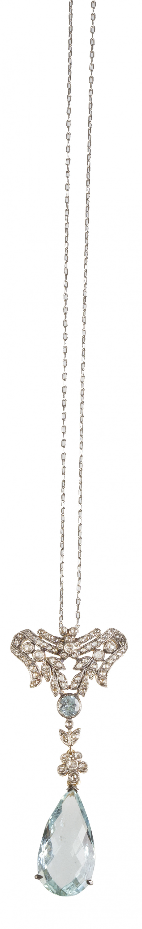 Pendentif estilo Belle Époque de diamantes, brillantes de t