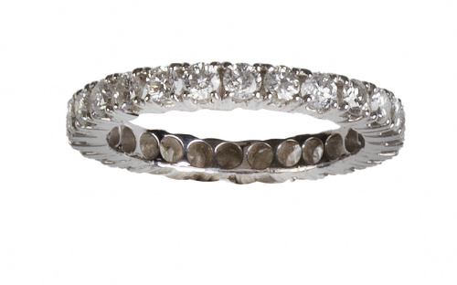 Sortija alianza completa de brillantes 