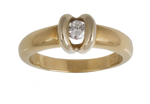 Prog: 12749. Sortija solitario con brillante de 0,22 ct apr