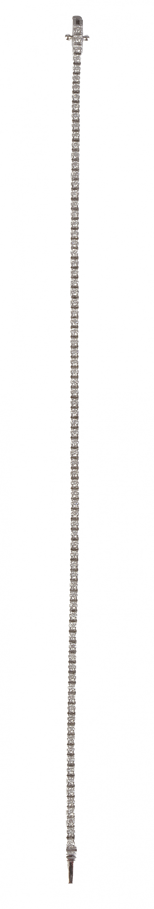 Prog: 64355<br> Pulsera riveré de brillantes engastados en 