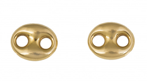 Pendientes con diseño de eslabón calabrote en oro amarillo 