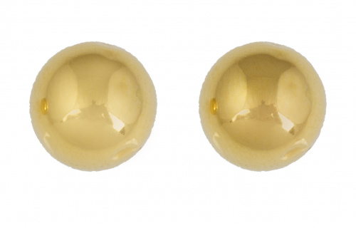 Pendientes en forma de esfera de oro amarillo de 18K