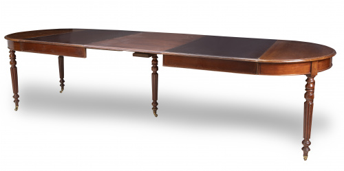 Mesa de comedor extensible época Luis Felipe de madera de c