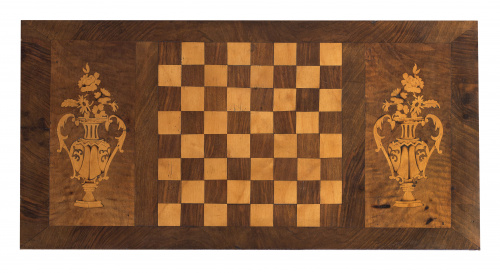 Mesa de juego Reina Gobernadora de madera de nogal, limonci