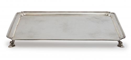 Salvilla Jorge V en plata. Con marcas, grabado en el revers