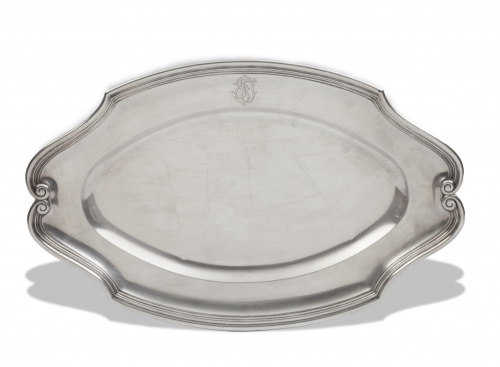 Maison Cardeilhac.Fuente en plata con marcas. Ley 950.P